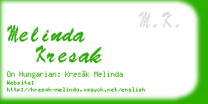 melinda kresak business card