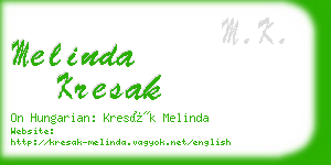 melinda kresak business card